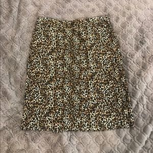 Willi Smith Leopard Print Pencil Skirt